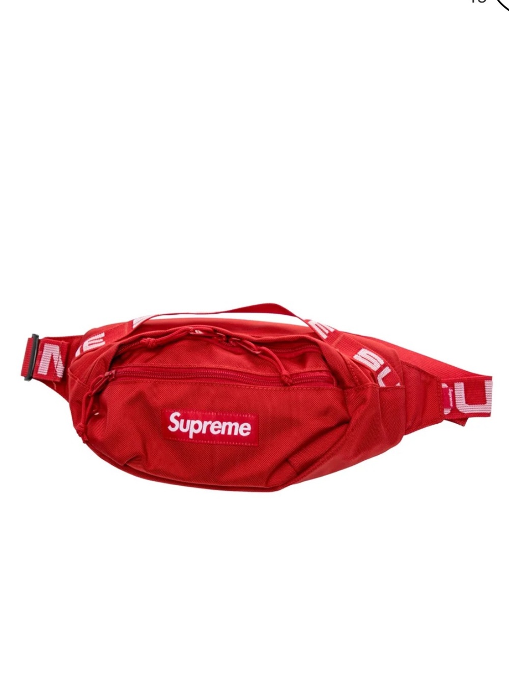 Supreme Red Logo Waist Bag